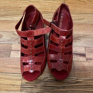 Aerosoles Brick Red Sandals Size US 8